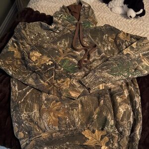 Camouflage Hoodie with Brown Accents